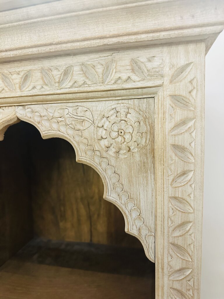Moroccan Wood Carved Bookcase 53x13x71