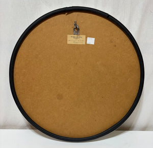 Glasmaster Markaryd Sweden 1970's Round Brushed Aluminum Mirror #131