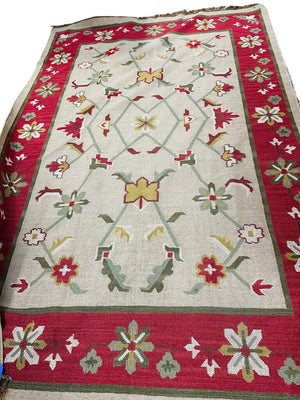 Turkish Wool Flat Wave Kilim 108x172 by Miss Daisy's Consignment & Auction House