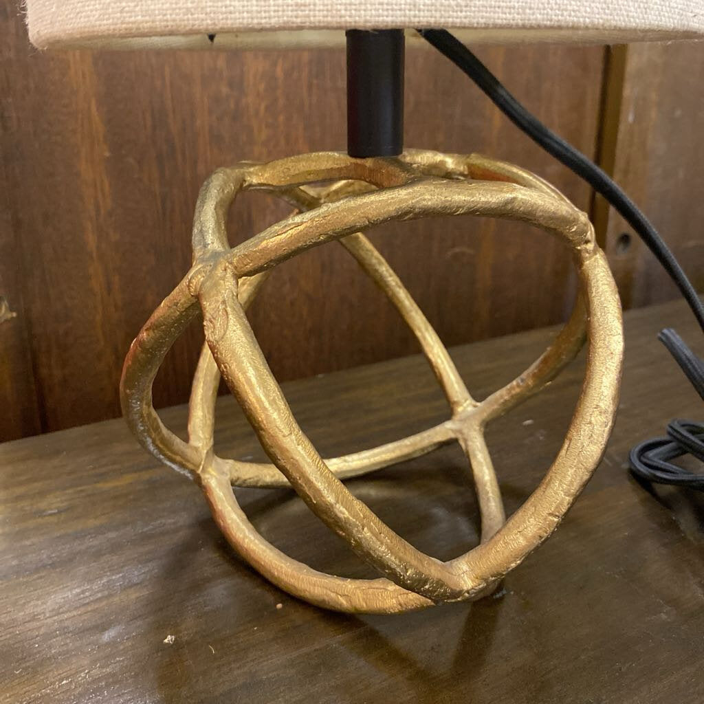 Gold Cast Sphere Accent Lamp