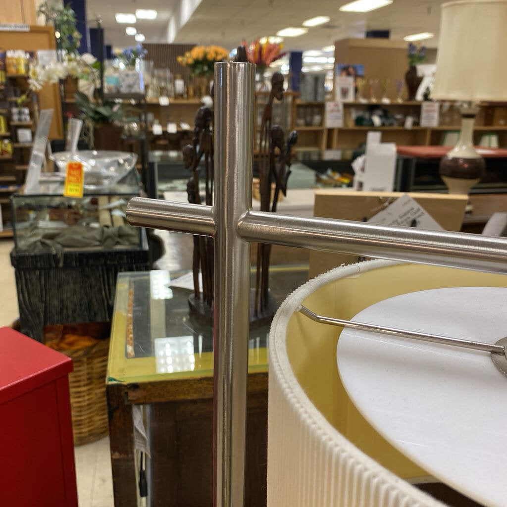 Scott Lamp Company Brushed Nickel Lamp w/ Electrical Outlets