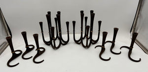Vintage Dansk Jens Quistgaard Iron & Brass 8 Stick Candelabra