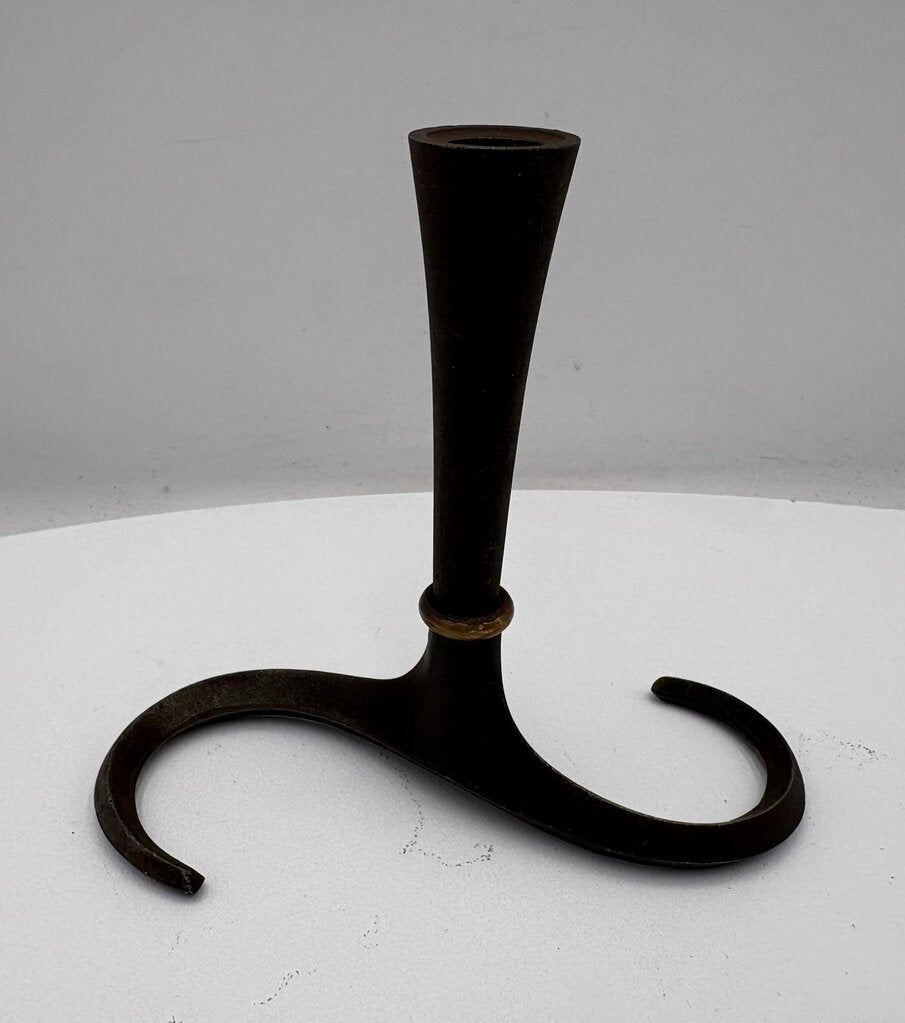 Vintage Dansk Jens Quistgaard Iron & Brass "S" Candle Holders (3Pcs)