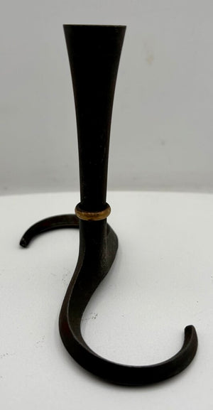 Vintage Dansk Jens Quistgaard Iron & Brass "S" Candle Holders (3Pcs)
