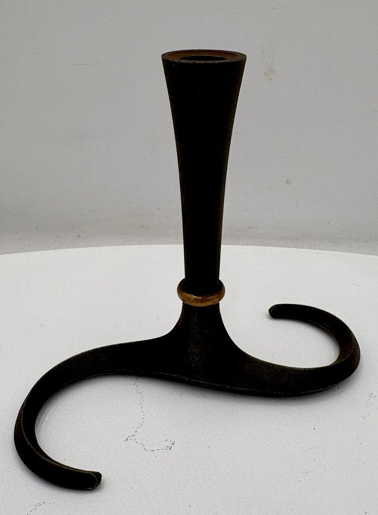 Vintage Dansk Jens Quistgaard Iron & Brass "S" Candle Holders (3Pcs)