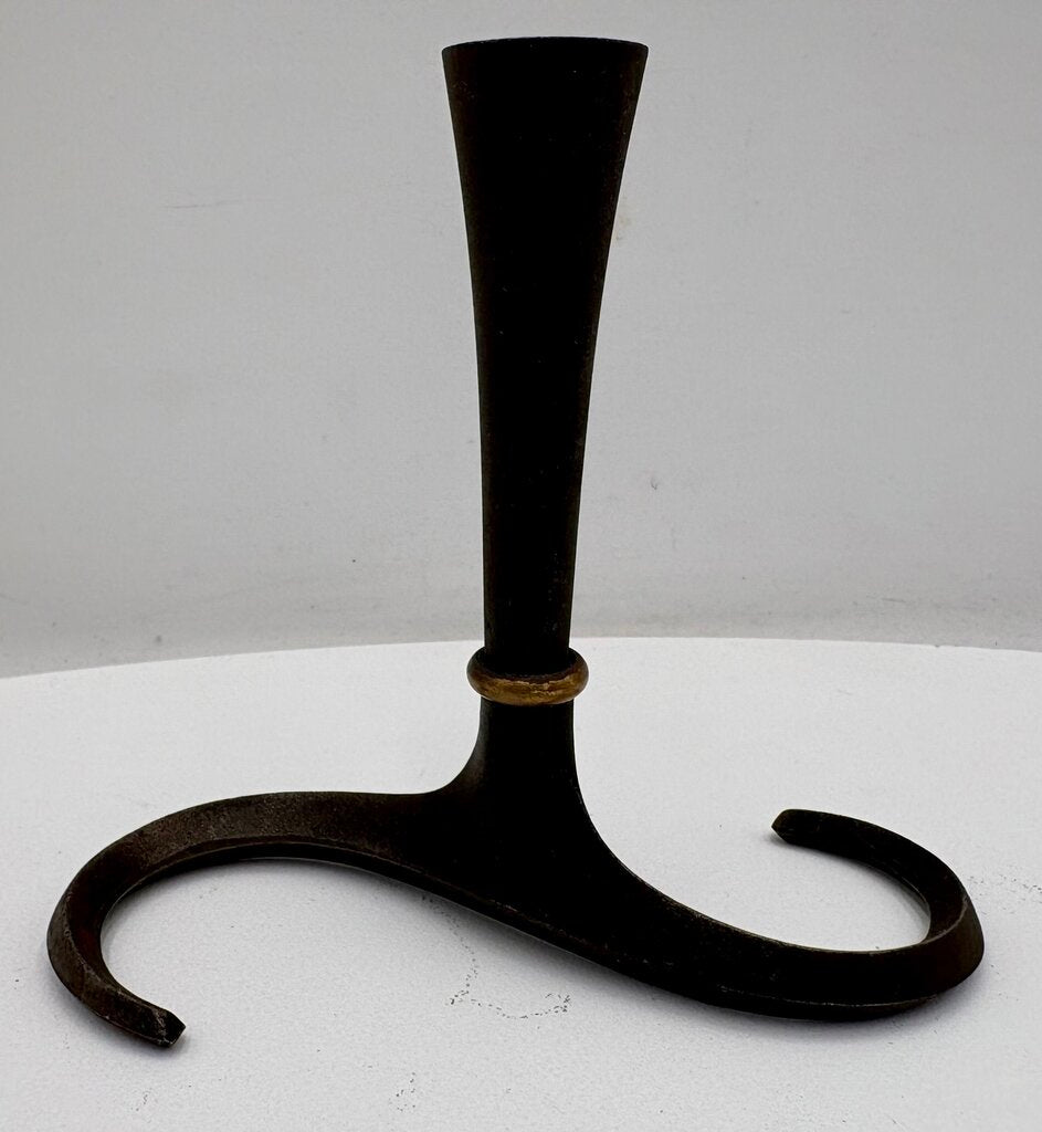 Vintage Dansk Jens Quistgaard Iron & Brass "S" Candle Holders (3Pcs)