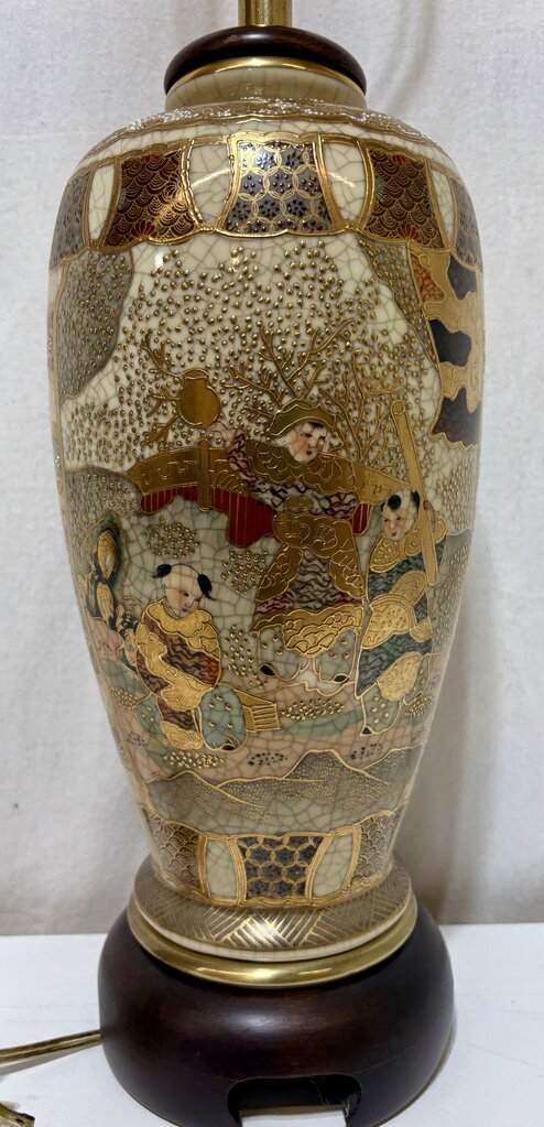 Frederick Cooper Japanese Satsuma Vase Table Lamp