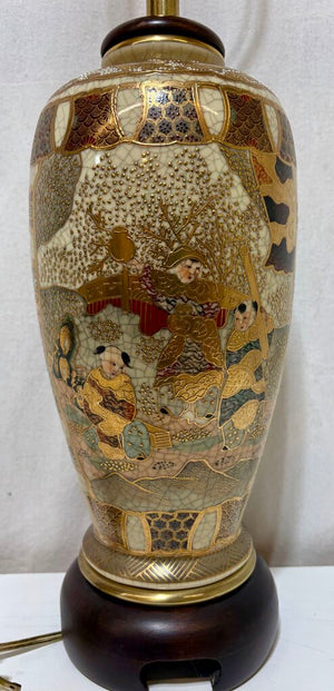 Frederick Cooper Japanese Satsuma Vase Table Lamp