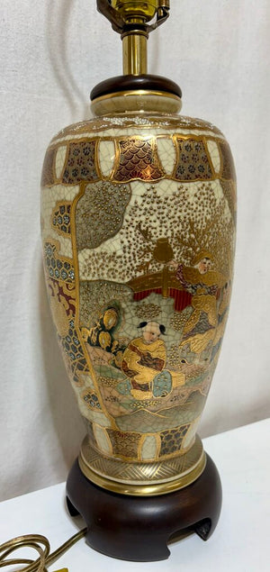 Frederick Cooper Japanese Satsuma Vase Table Lamp