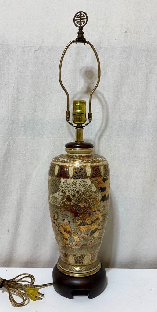 Frederick Cooper Japanese Satsuma Vase Table Lamp