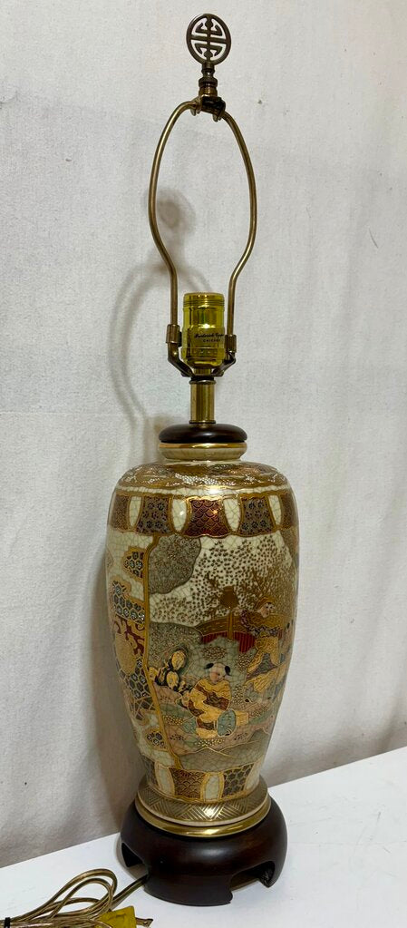 Frederick Cooper Japanese Satsuma Vase Table Lamp