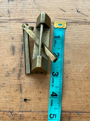Antique Brass Chinese Slide Lock Small
