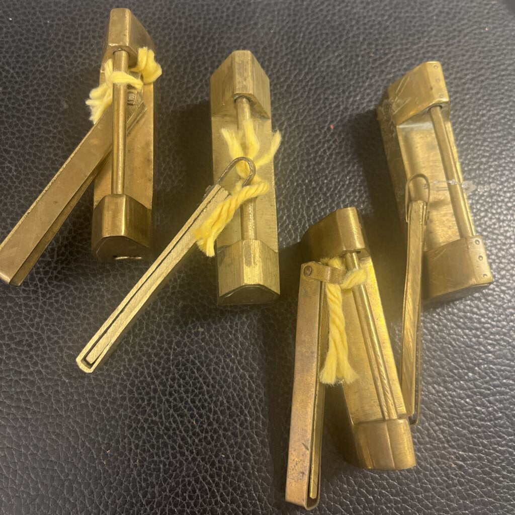 Antique Brass Chinese Slide Lock Small