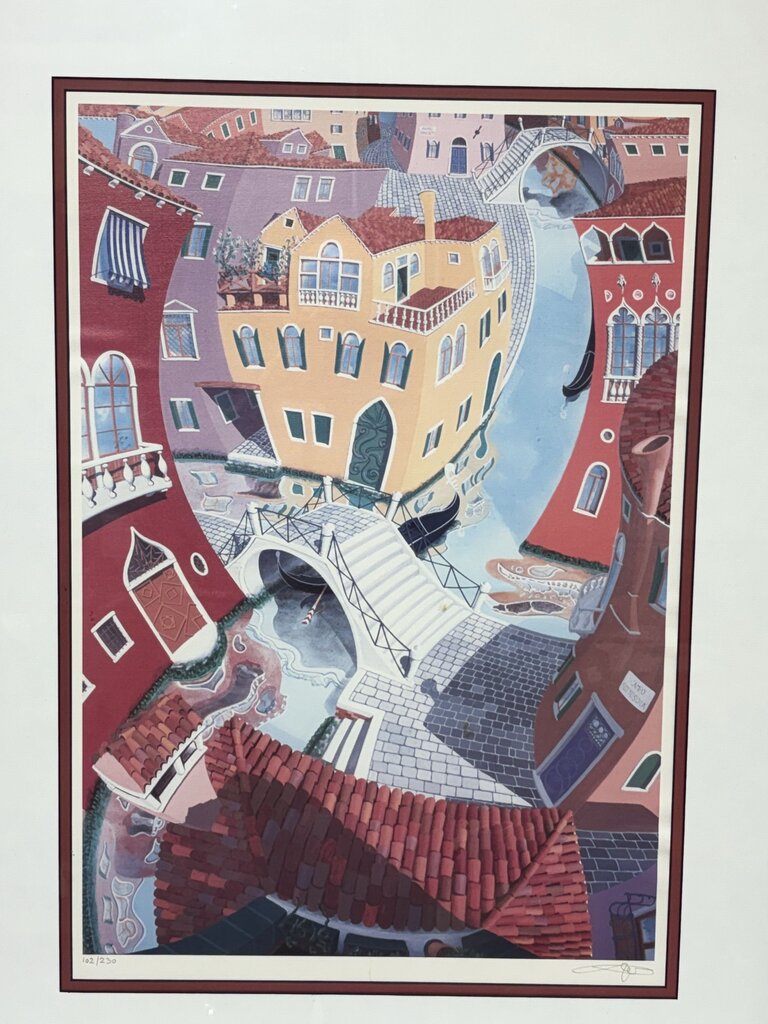 Gregorio Bacci Giagan Gondola Series #102/230 Signed Litho Print
