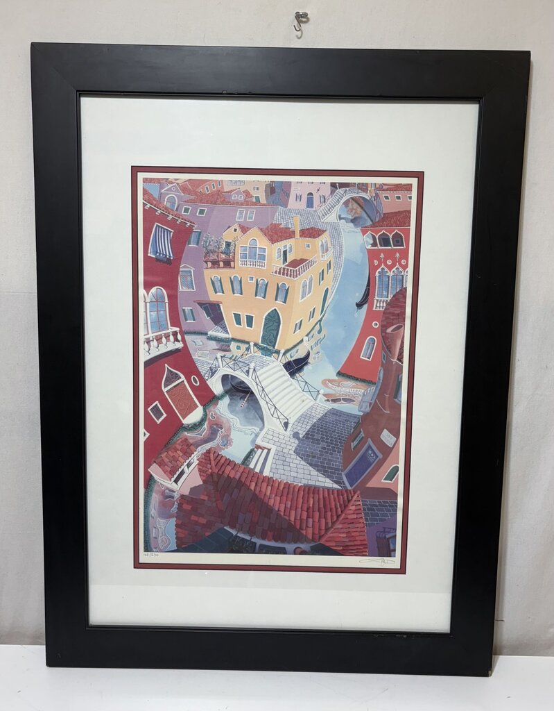 Gregorio Bacci Giagan Gondola Series #102/230 Signed Litho Print