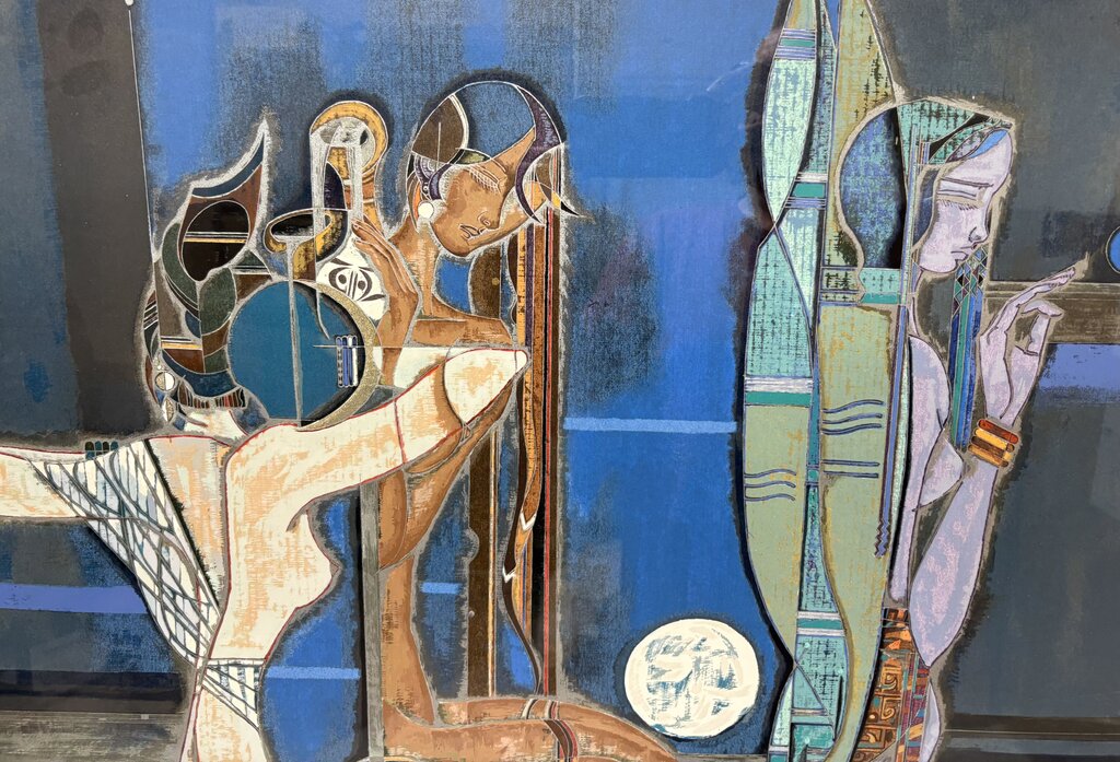 Lu Hong Full Moon & Water #65/68 Signed Serigraph on Rice Paper by Miss Daisy's Consignment & Auction House