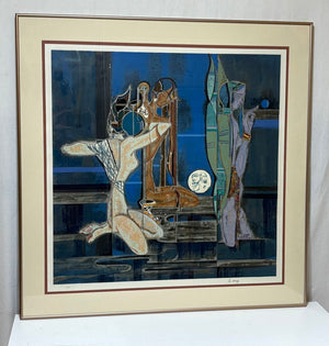 Lu Hong Full Moon & Water #65/68 Signed Serigraph on Rice Paper