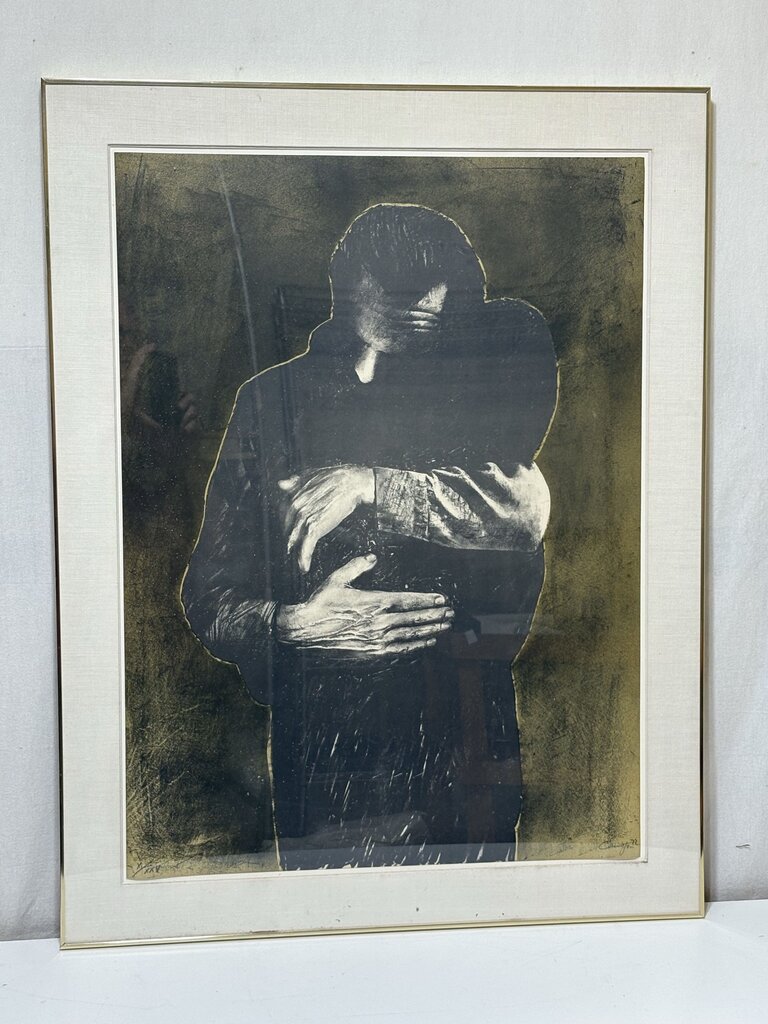 Rafael Canogar El Abrazo #10/25 1972 Original Signed Lithograph