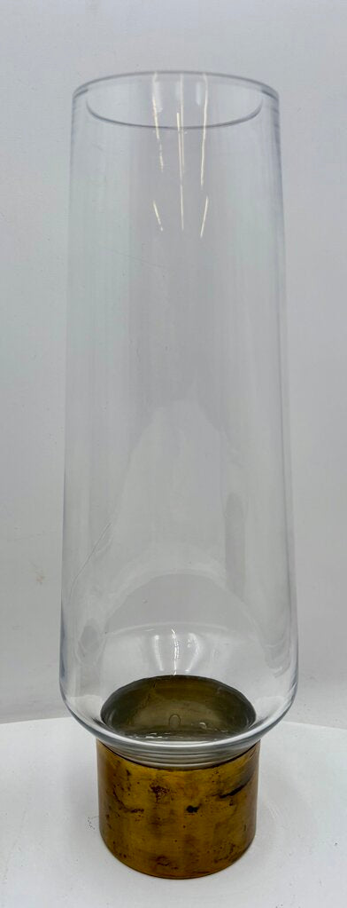 Vintage Unbranded Blown Glass Nobel Ring Vase Candle Holder (PAIR)