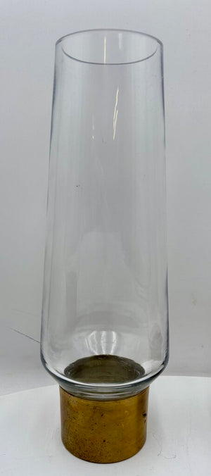 Vintage Unbranded Blown Glass Nobel Ring Vase Candle Holder (PAIR)