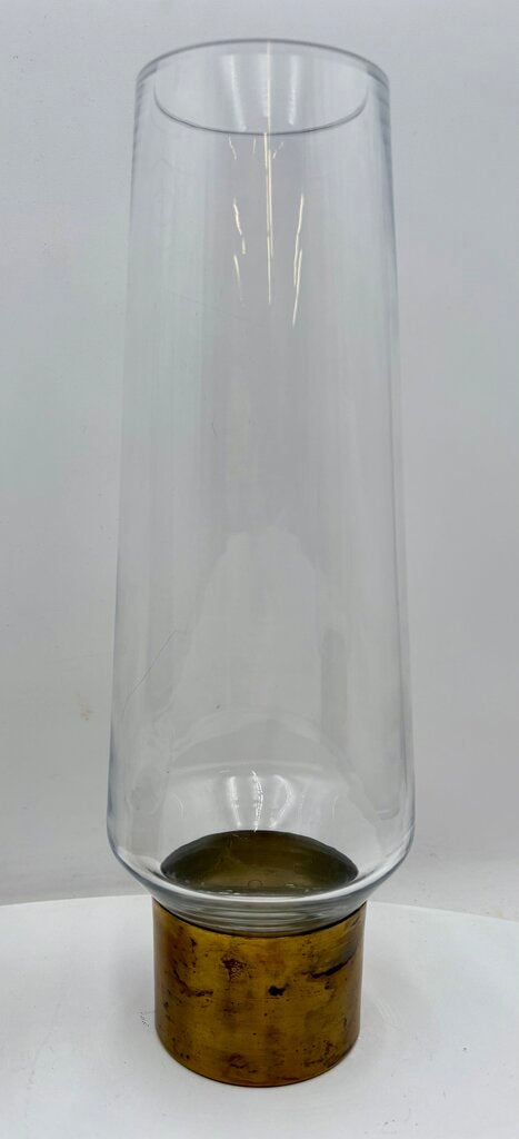 Vintage Unbranded Blown Glass Nobel Ring Vase Candle Holder (PAIR)