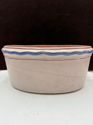 Vintage Vietri Italian Terracotta Fruit Motif Oval Pot