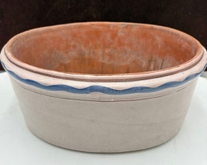 Vintage Vietri Italian Terracotta Fruit Motif Oval Pot