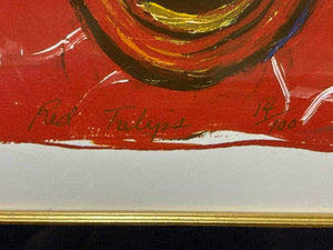 Michele Richard Kennedy Red Tulips #14/100 Signed Lithograph