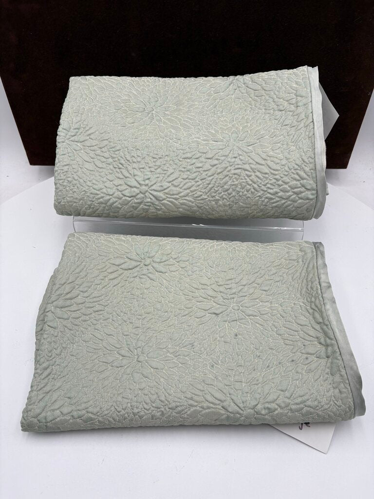 Ann Gish Floral Embroidered Sage Euro Shams (PAIR)