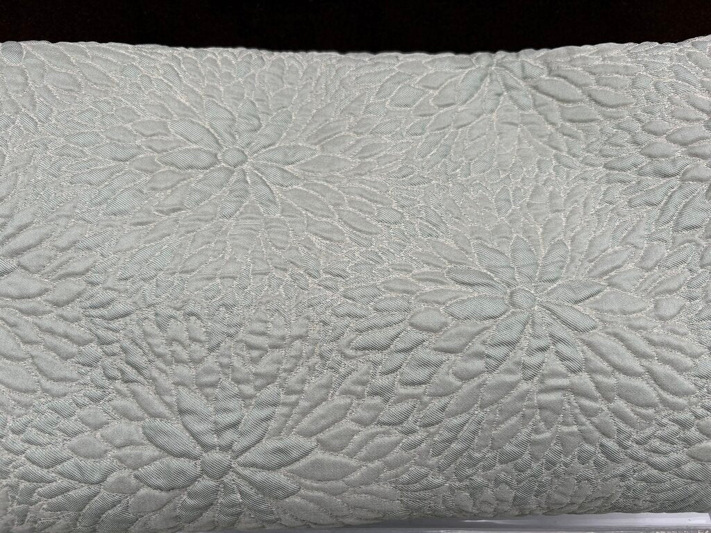 Ann Gish Floral Embroidered Sage Euro Shams (PAIR)