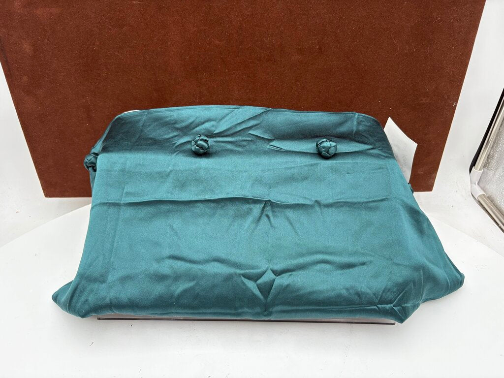 Ann Gish Chinese Style Dark Teal Silk & Knots Pillow Sham
