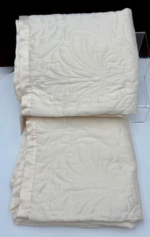 Extreme Linen Ivory Quilted Ecru Pillow Shams (PAIR)