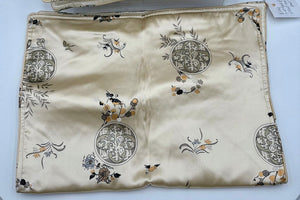 Xueyaer Trading Co. Soft Golden Silk Floral Bird Pattern Pillow Shams (PAIR)
