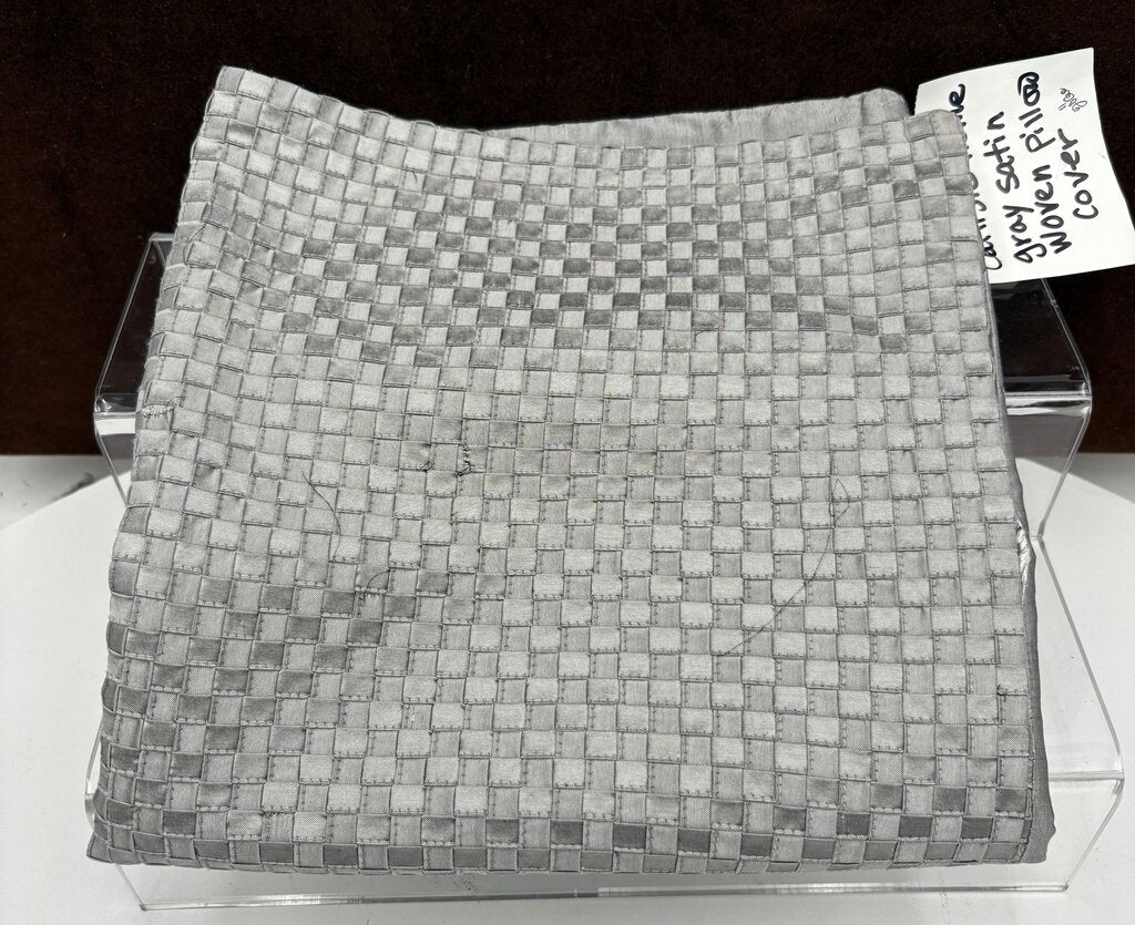Callisto Home Woven Gray Satin Pillow Sham