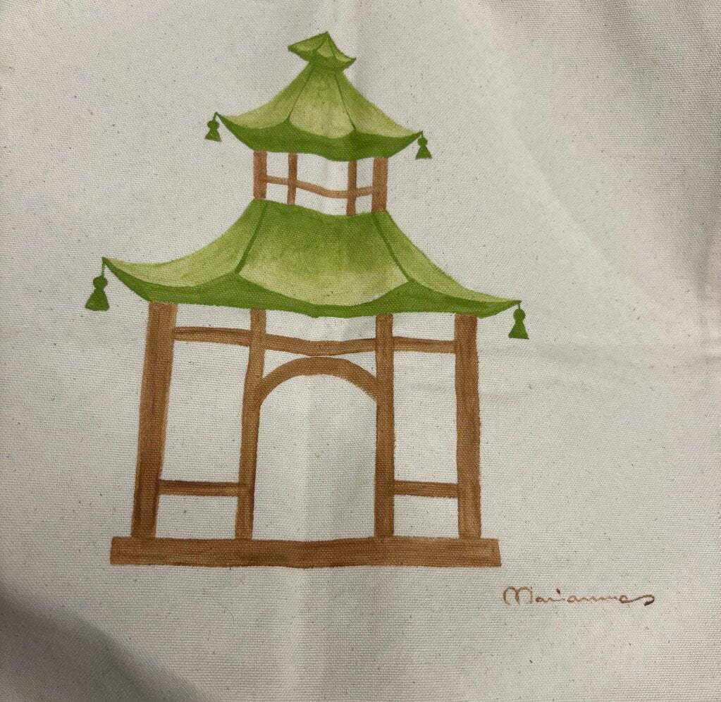 Charlotte Moss Green Greek Key & Pagoda Pillow Sham