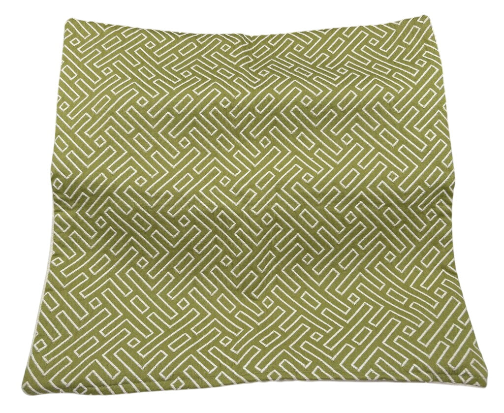 Charlotte Moss Green Greek Key & Pagoda Pillow Sham by Miss Daisy's Consignment & Auction House