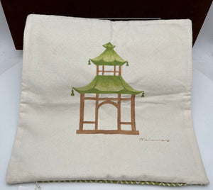 Charlotte Moss Green Greek Key & Pagoda Pillow Sham