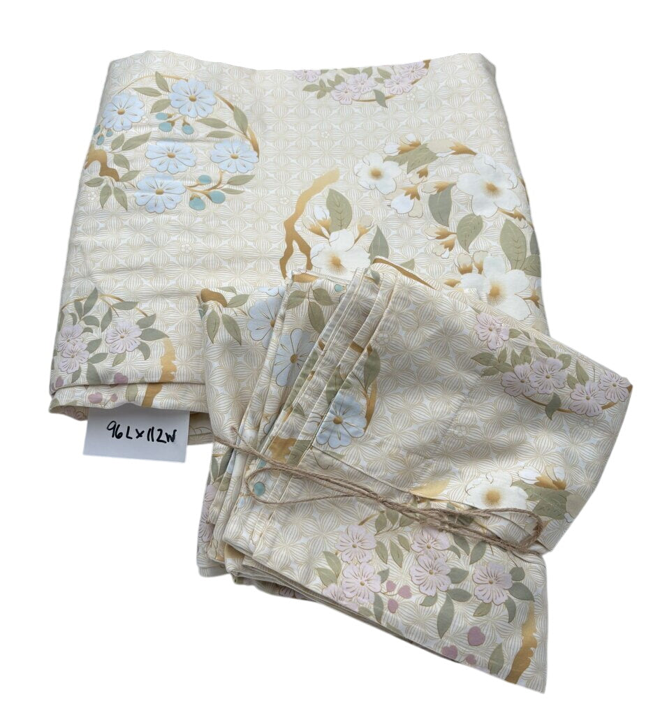Sferra Italy Floral Butter Print Coverlet & Pillow Sham Bed Set (4Pcs) by Miss Daisy's Consignment & Auction House