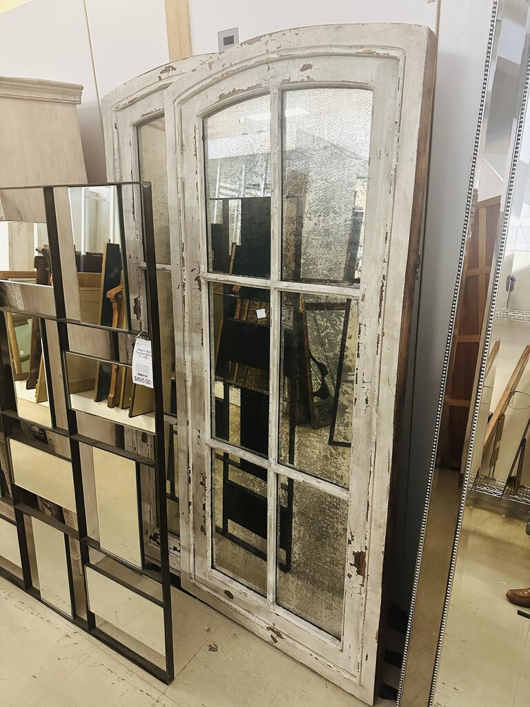 Antique Arched Top Farmhouse Windows (pair) 72x31