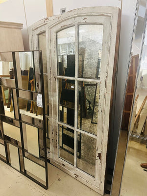 Antique Arched Top Farmhouse Windows (pair) 72x31