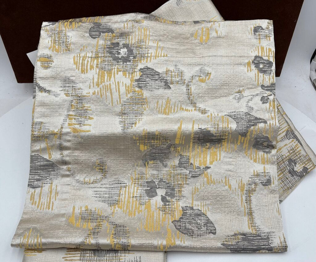 Frette Italy Abstract Gold, Gray, & Pearl Floral Pillow Sham