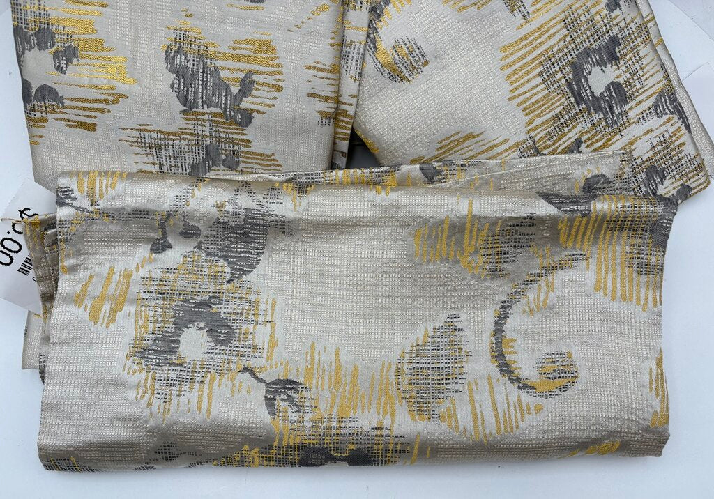 Frette Italy Abstract Gold, Gray, & Pearl Floral Pillow Sham