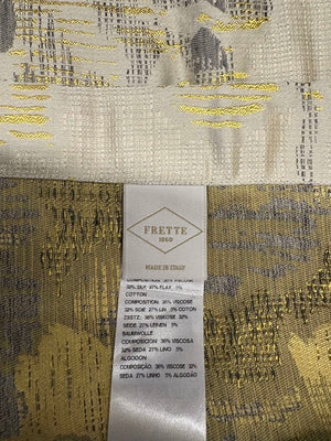 Frette Italy Abstract Gold, Gray, & Pearl Floral Pillow Sham