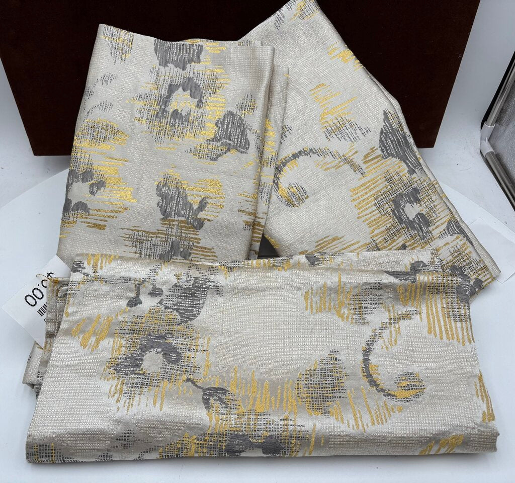 Frette Italy Abstract Gold, Gray, & Pearl Floral Pillow Sham