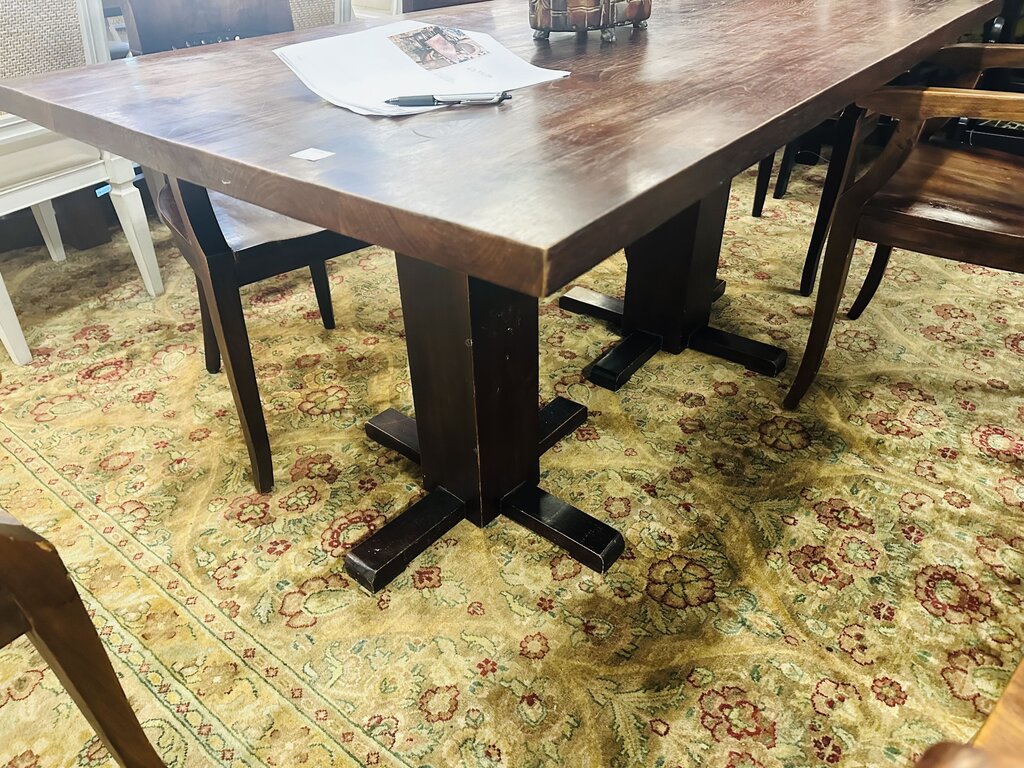 Balinese Burma Padauk Dining Table + 6 Chairs (63x35x29)