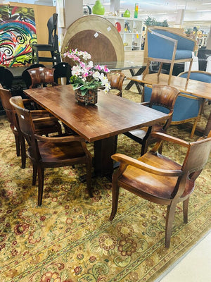 Balinese Burma Padauk Dining Table + 6 Chairs (63x35x29)