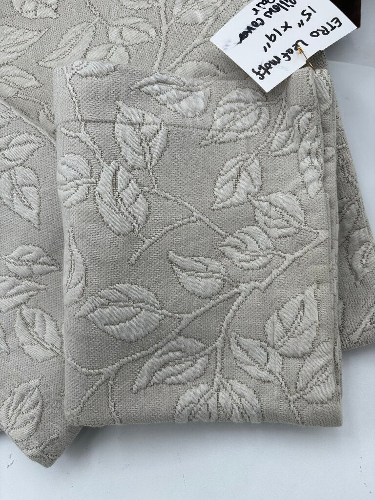 Ygle Germany Beige Leaf Motif Pillow Sham Set (3pcs)