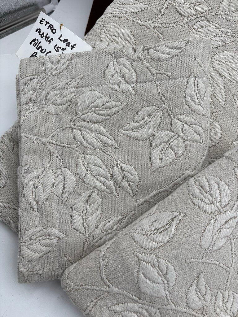 Ygle Germany Beige Leaf Motif Pillow Sham Set (3pcs)