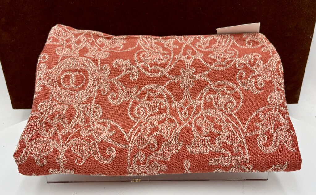 Leitner Cotton Linen Rust Beige Print Pillow Sham