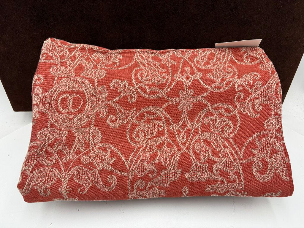 Leitner Cotton Linen Rust Beige Print Pillow Sham